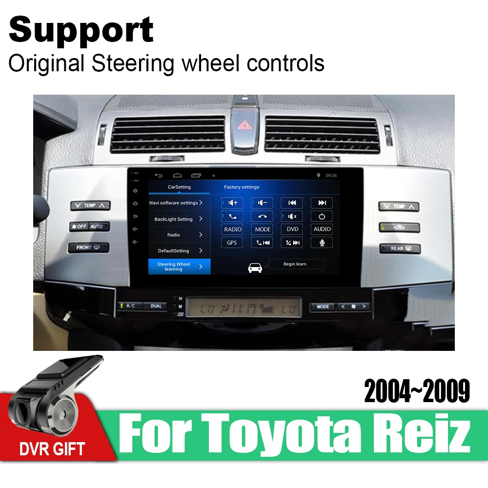 2din Android для Toyota Reiz 2004 2005 2006 2007 2008 2009 Автомобильная Автомагнитола GPS-навигация