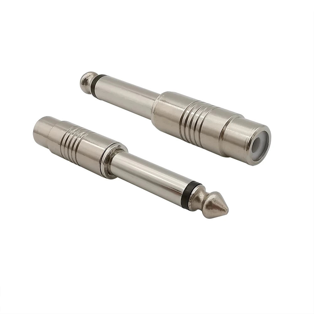 Моно-адаптер 5 шт./лот 6 мм с штекером 1/4 дюйма на гнездо RCA аудио адаптер Моно-аудио