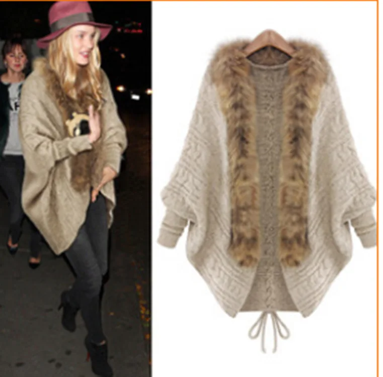 

Женский Кардиган, Свитер, Пальто, Воротник Из Искусственного Меха, Теплая Накидка Платья Для Женщин 50 Лет Бесплатная Доставка 2021 Школьный Же...