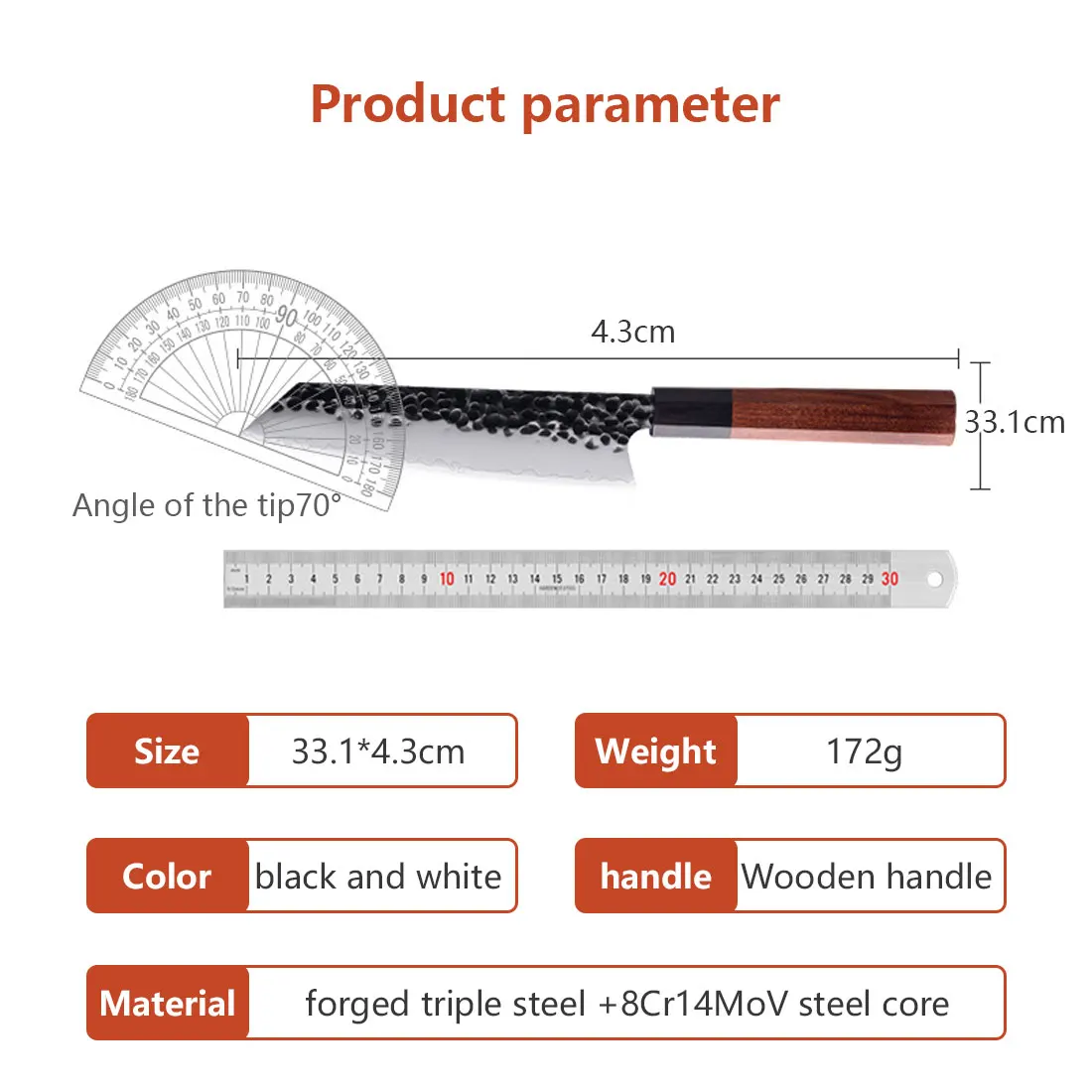 

Handmade Clad Steel professional Japanese Kitchen knives Chef Knife African Wood Handle Box Damascus Kitchen Handmade Knife