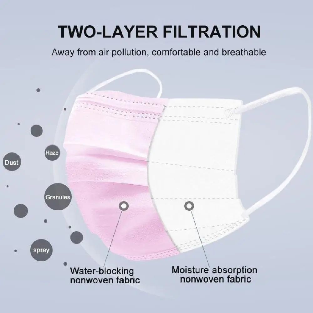 10 100 шт маска для лица индивидуальная упаковка одноразовых взрослый полости рта 3