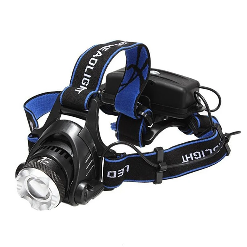 

Waterproof T6 headlight 18650 battery 1200lumen zoomable torch flashlight night running camping rescusing headlamp No.204