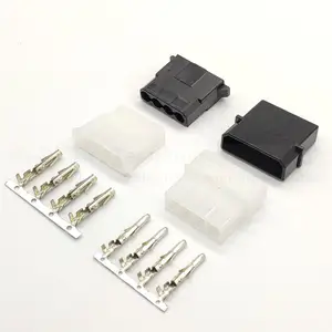 Разъем питания KF50800 - 4P KF50801 - 4R (штекер) для ПКкомпьютера, 10 шт.лот, 5,08 мм, черный, белый