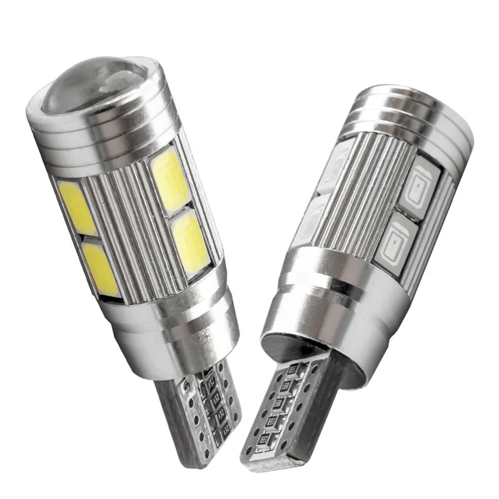 2 шт. W5W 10SMD CANBUS T10 5630 SMD 194 светодиодный ные автомобильные лампы без ошибок CAN BUS Auto