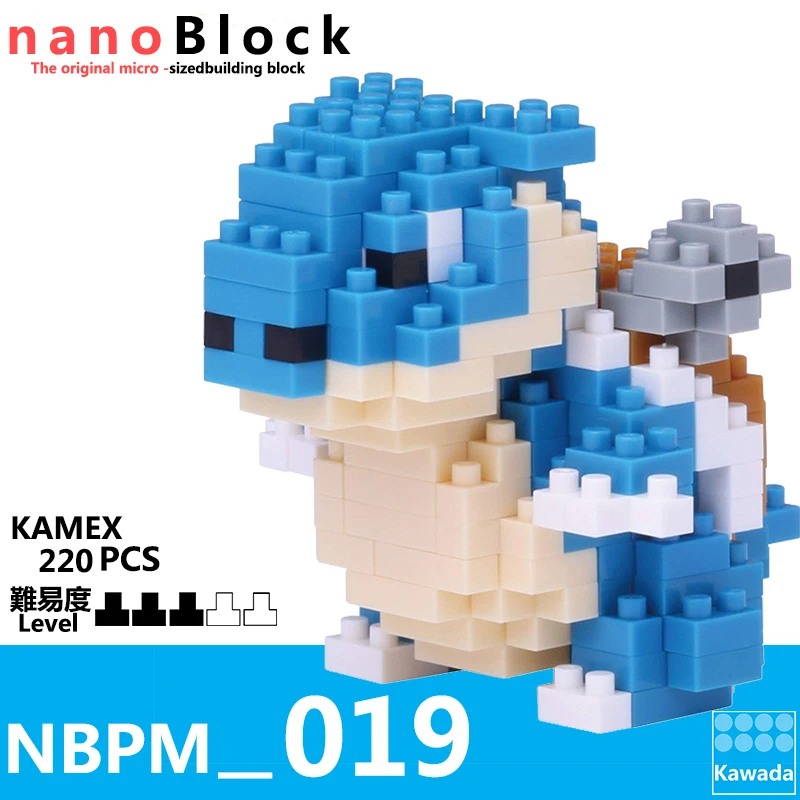 Nanoblock Pokemon Blastoise аниме 220 шт. мультфильм алмаз мини микро блок строительные блоки