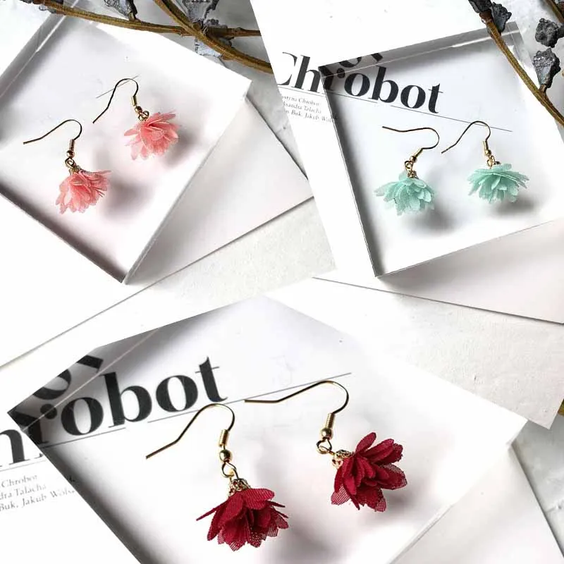 2021 элегантные женские богемные серьги с цветами из сплава в виде лепестков