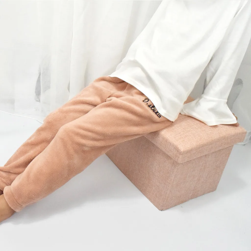 Детские хлопковые штаны для мальчиков и девочек повседневные зимние теплые