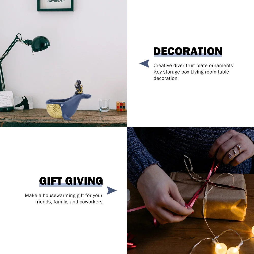 

1Pc Diver-pattern Adornment Key Storage Container Decoration