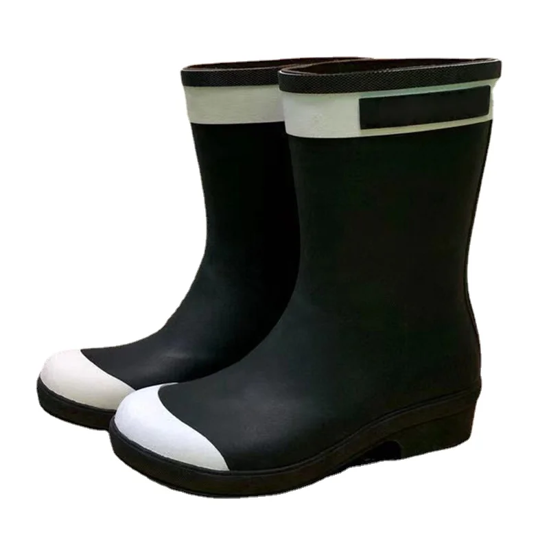 

Женские резиновые ботильоны на толстой подошве, непромокаемые ботинки с круглым носком, Короткие модельные ботинки, осень 2021