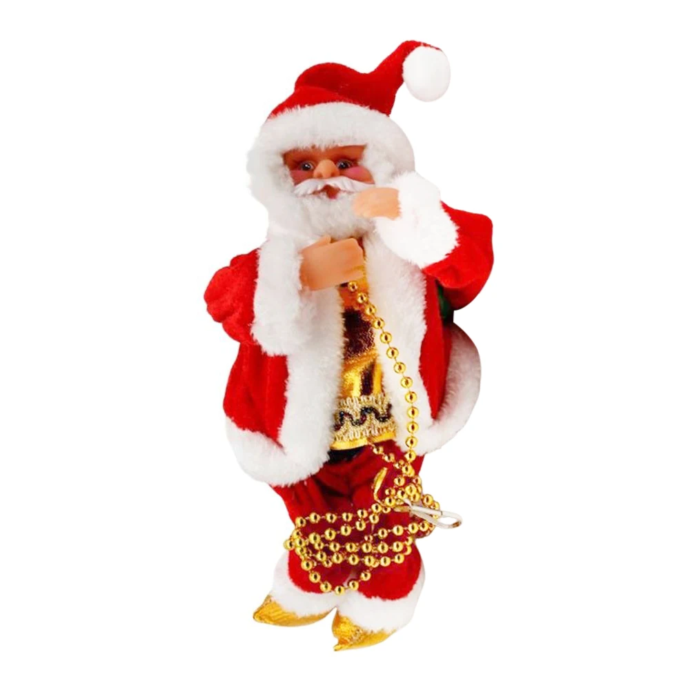 

Электрический Санта-Клаус с бусинами для скалолазания на батарейках, подъем вверх и вниз, скалолазание, Санта с светильник кой и музыкой, Ро...
