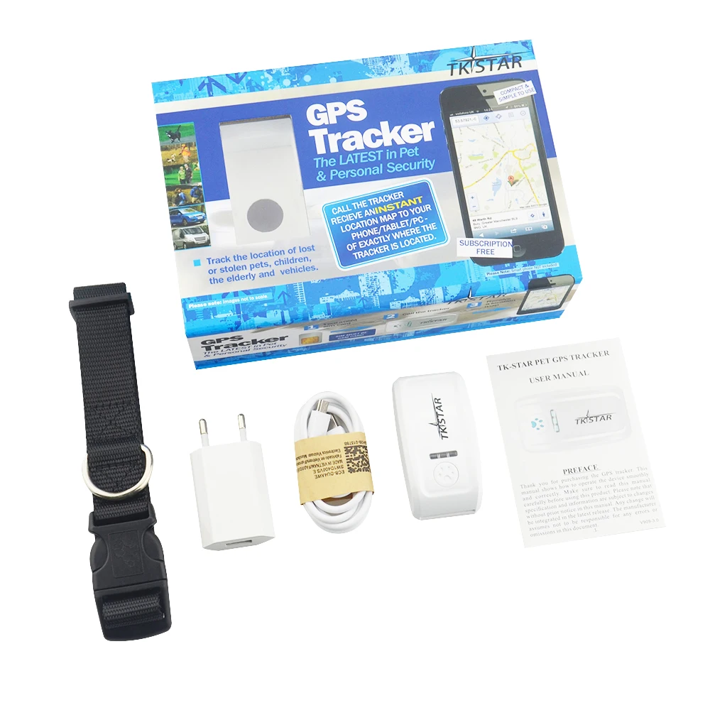 TKSTAR Pet GPS локатор персональный трекер TK909 для Собаки Автомобиля SOS сигнализация