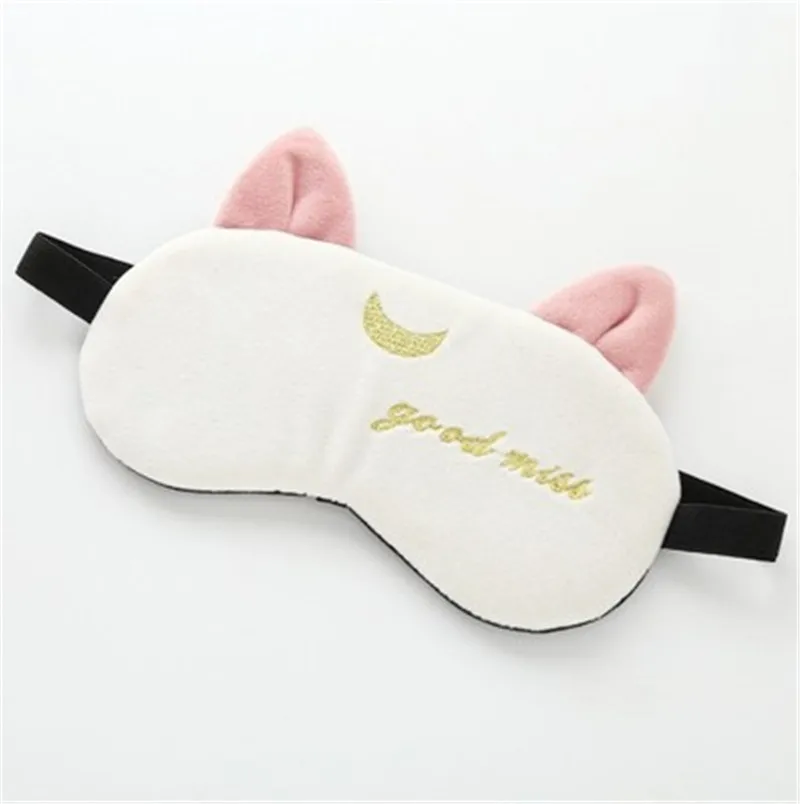 Милая маска для сна в виде Луны натуральная мягкая портативная повязка на глаза