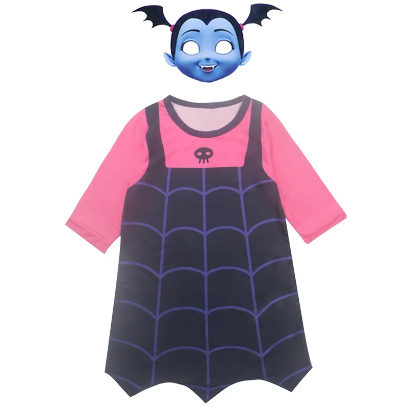 I-1 Vampirina/платье для девочек на Хэллоуин; Детский карнавальный Рождественский костюм вампира; детская одежда для дня рождения; летняя одежда; аксессуары - Цвет: I-1