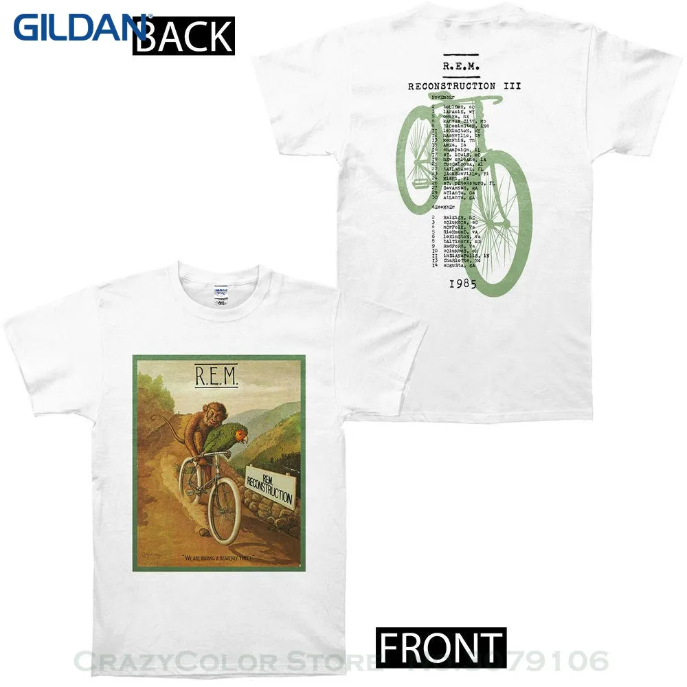 

Tops Tees Printed Men T Shirt Authentic R.e.m. Rem Monkey Bicycle Slim-fit T-shirt White S M L Xl 2xl New