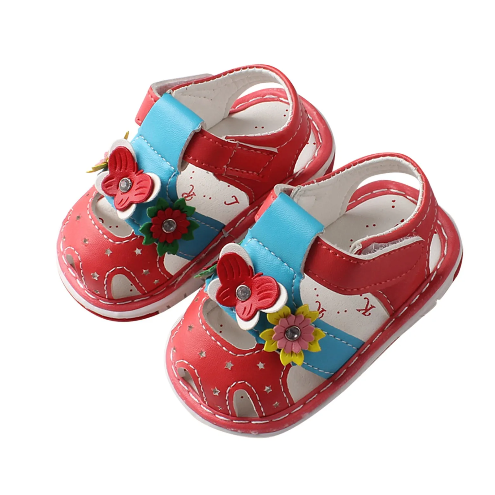 

Summer New Style Girls Sandals Princess Shoes Hollow Flowers Baotou Soft Bottom Baby Toddlers Sandals Girls Soft Sole Sandals #1