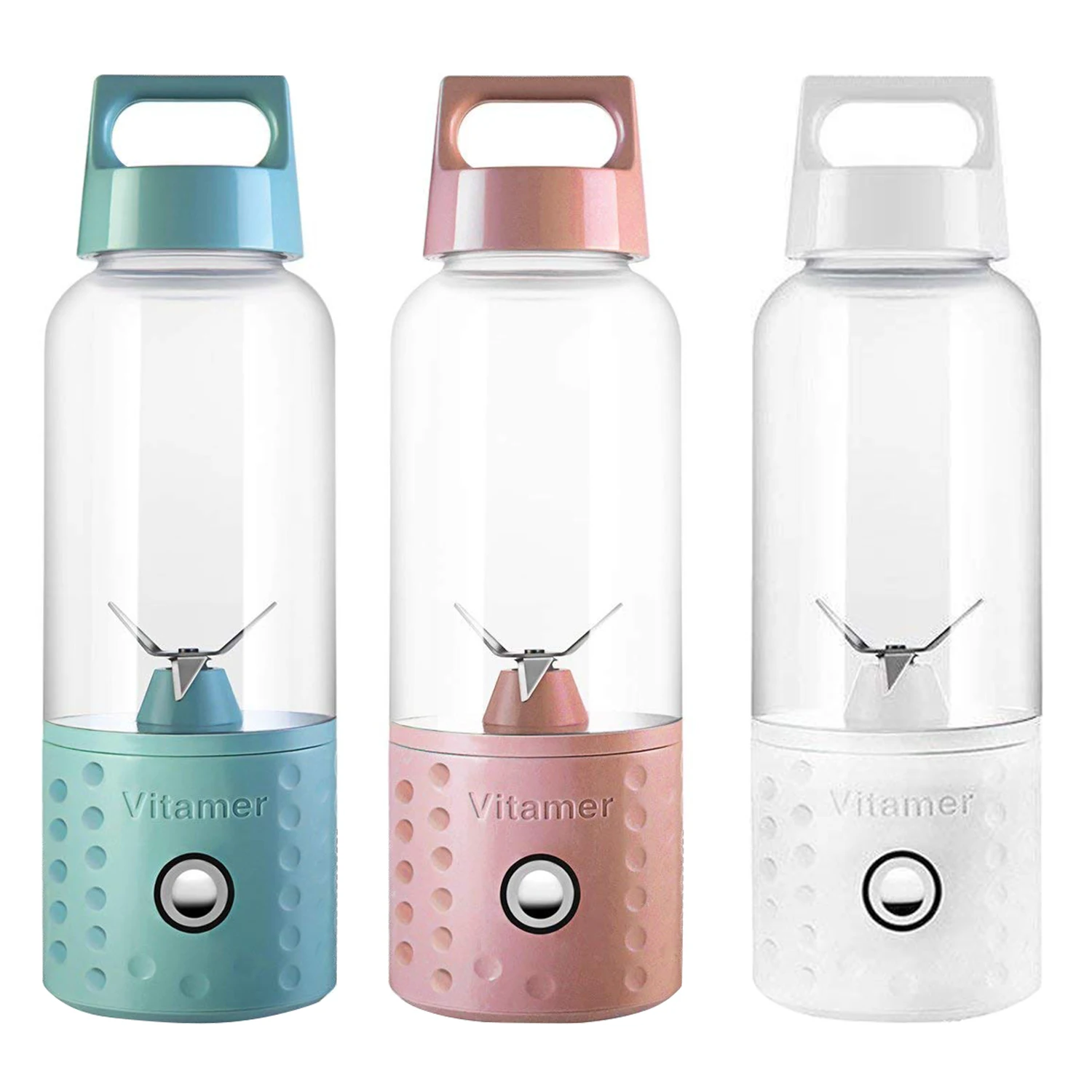 

Portable Blender, Smoothie Blender USB Juicer Cup, 17Oz Fruit Mixing Machine With 4000Mah Rechargeable Batteries, Detachable Cup