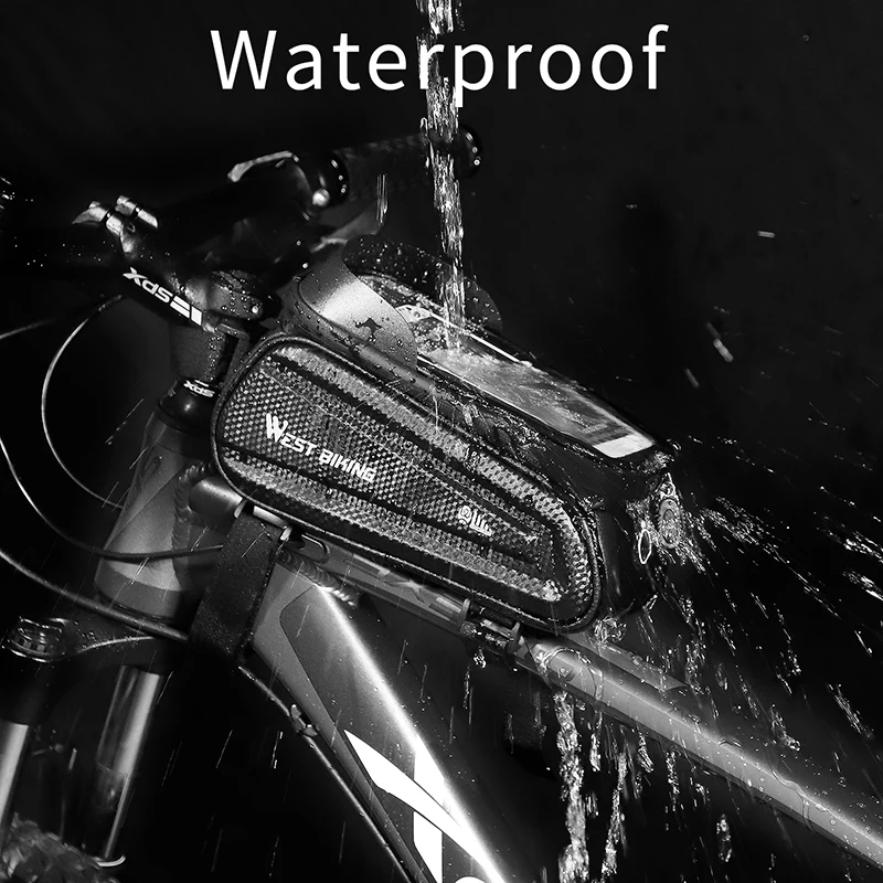 WEST BIKING сумка для велосипеда Водонепроницаемая передняя рамка чувствительный