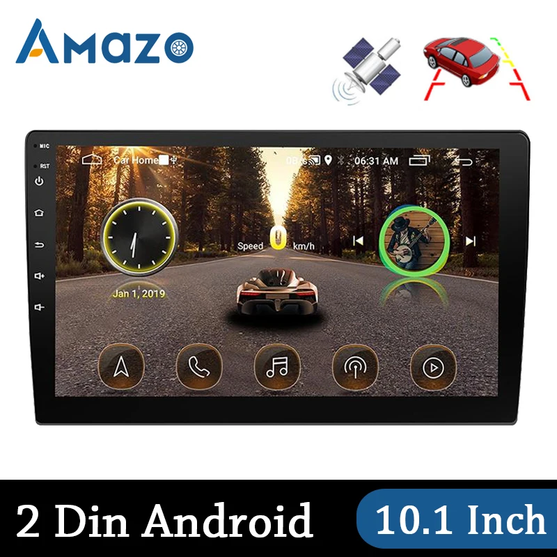 Автомобильный радиоприемник 10 1 дюйма 2 Din Android 8 мультимедиа MP5 плеер Bluetooth Wi Fi GPS