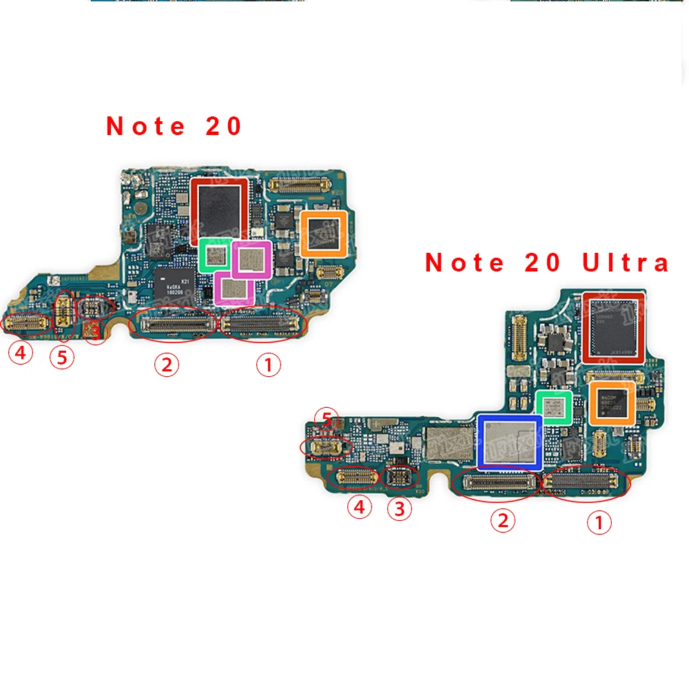 2 шт. гибкий разъем для материнской платы Samsung Galaxy Note 20 / ultra | Мобильные телефоны и
