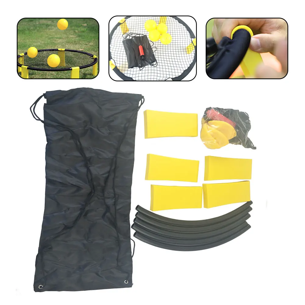 

Mini Beach Volleyball Game Set Outdoor Team Sports Lawn Fitness Equipment PVC Smash Sports Training Auxiliary Kit Accessories