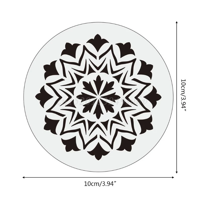 

OOTDTY 42pcs/set Round Mandala Painting Templates Stencils for DIY Rock Scrapbook Coloring Embossing Album Decorative