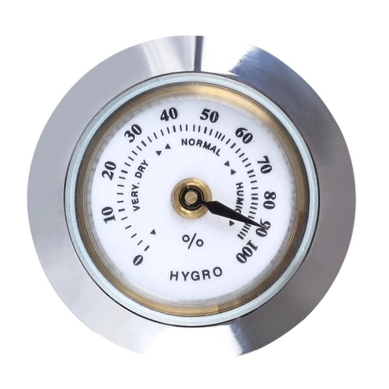 

28mm Mini Round Cigar Hygrometer High Precision Moisture Meter Tobacco Humidor