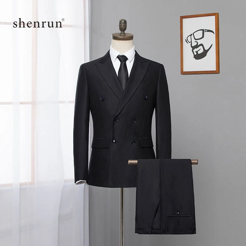 Мужской Блейзер ShenRun облегающий деловой костюм для свадебной вечеринки