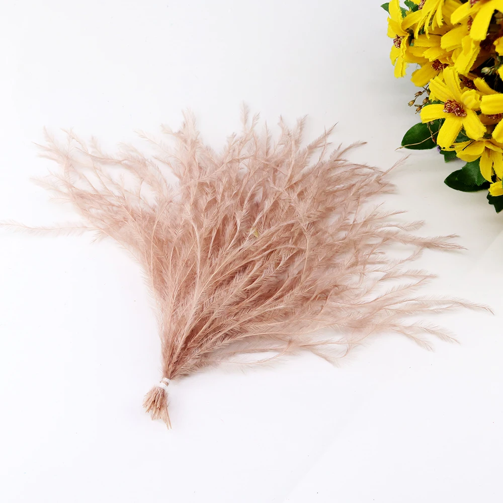 Vail pink Страусиное перо нити нанизанные DIY головной убор мешок ювелирные изделия свадебное украшение прекрасный 10-15 15-18 см мягкий цветной 1 пучок - Цвет: Vail pink