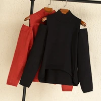 2021 korean style long sleeve top sweaters for women fashion tops clothing sweaters brown black white pullovers knitted blouses