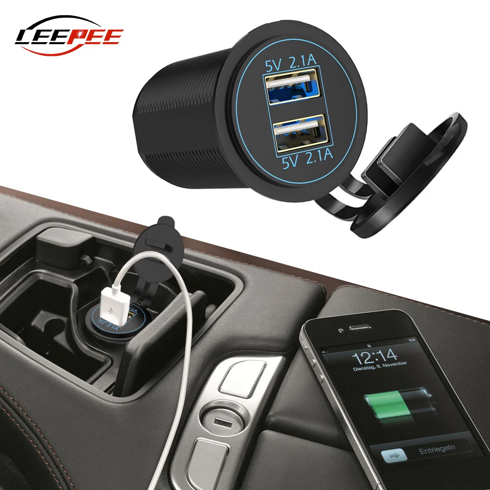 

Car Truck USB Quick Chargers Circuit Splitter LED Socket Outlet Accessories for Auto Marine Ship Motorcycle Caravan Van 12V 24V