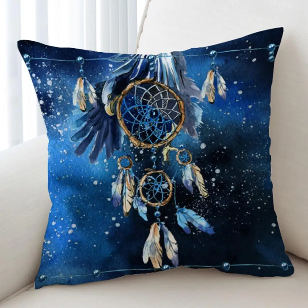 3 Постельные принадлежности Outlet Dreamcatcher Чехлы для подушек цветная подушка с перьями чехол богемный Мандала бросок Чехол 2 размера черные наволочки - Цвет: 3