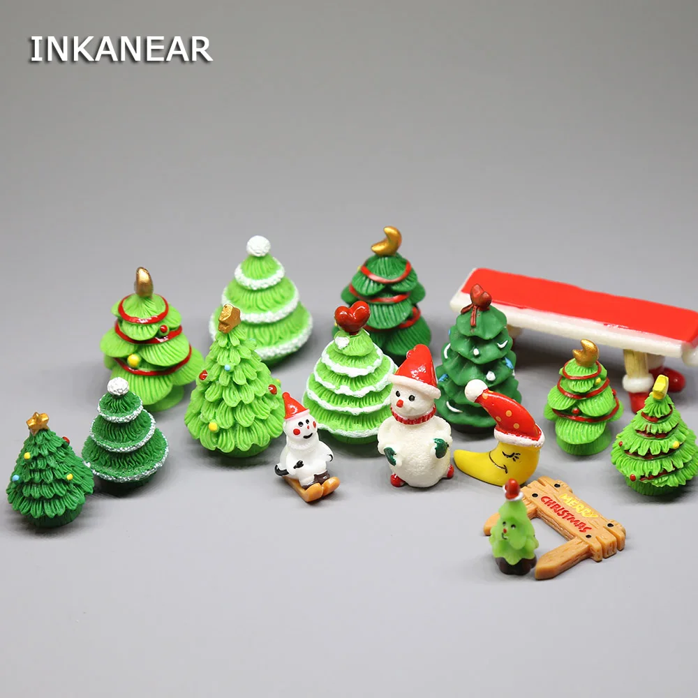 Рождественская елка/Санта-Клаус снеговик фигурки миниатюрный волшебный