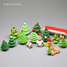 Рождественская елкаСанта-Клаус, снеговик, фигурки, миниатюрный волшебный сад-Террариум, фигурки, кукольный дом, детские игрушки, сделай сам, подарочные аксессуары
