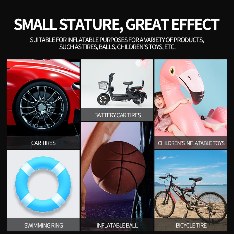 

With LED light, automobile air compressor, portable digital air pump, pneumatic wireless electric air pump 150psi, used for bicy