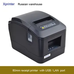 Термопринтер для чеков, автоматический принтер для супермаркетов, торговых центров, магазинов молочного чая, USB  Lan порт, 80 мм