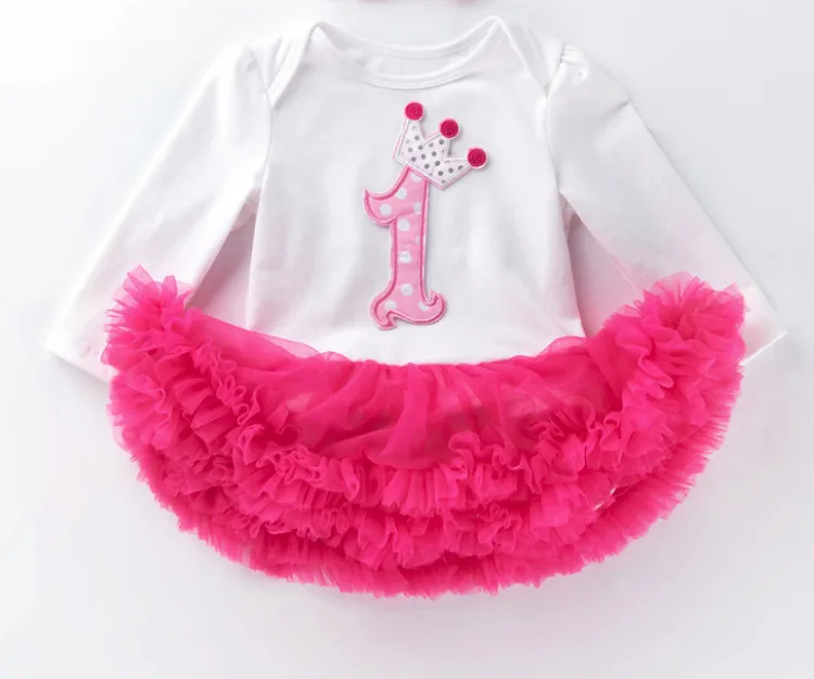 Детские комбинезоны на первый день рождения с цветочным принтом для