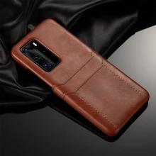 Luxury Business High Quality Soft Shockproof Credit Card Pocket PU Leather Mobile Phone Case For Huawei P40 P30 Pro Cover Fundas