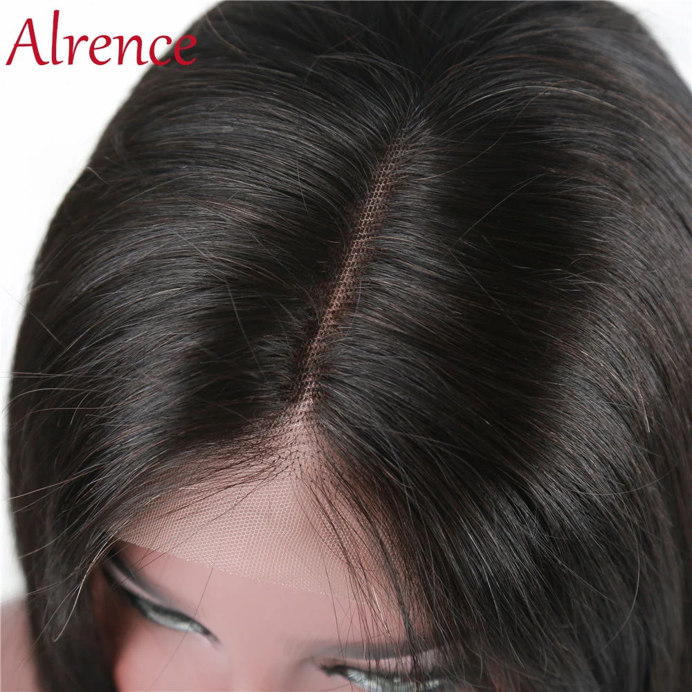 Индийские прямые парики с кружевами 150% короткие из человеческих волос Боб 13X4