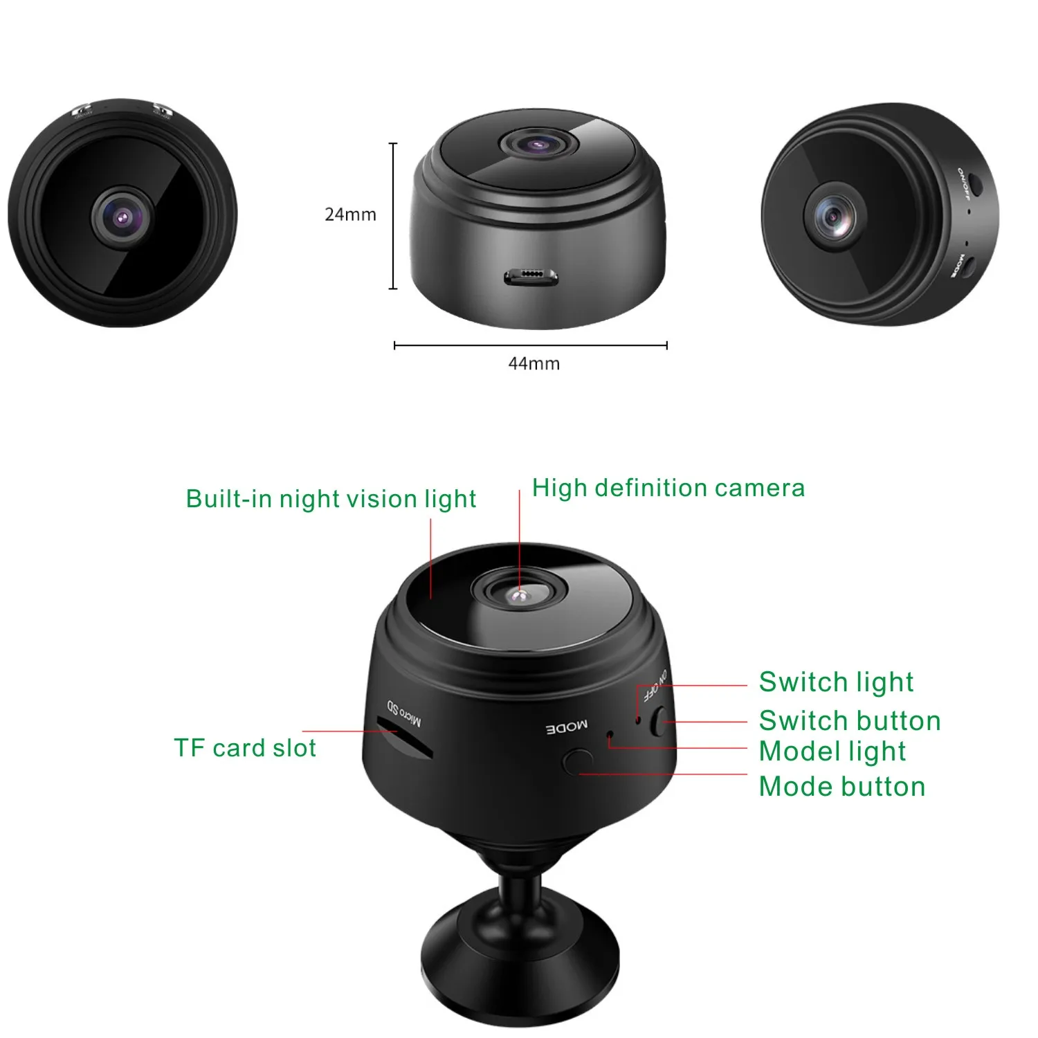 Миниатюрная Wi Fi IP камера 1080P HD видеонаблюдения домашняя наружная комнатная микро