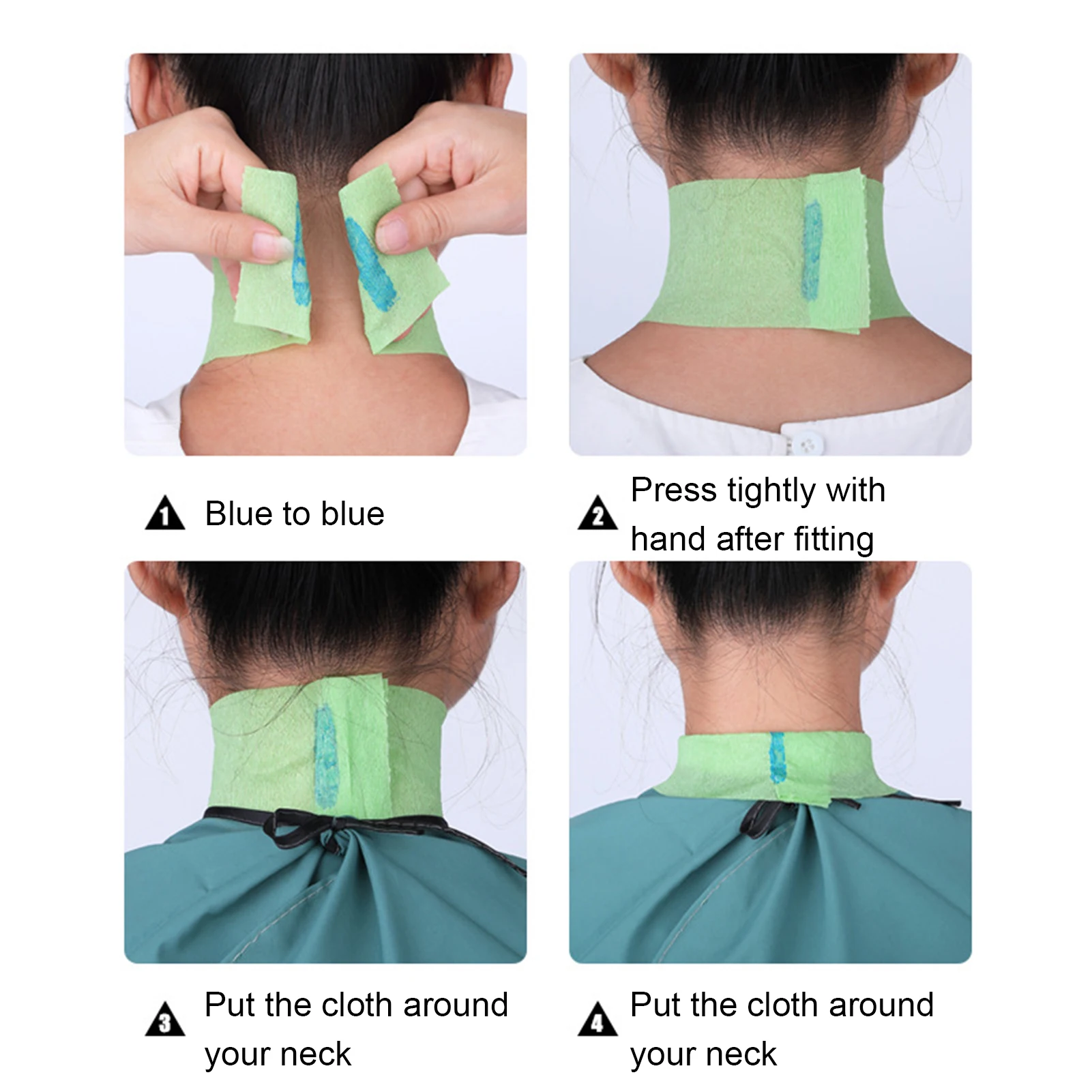 

5 Roll Stretchy Disposable Neck Covering Paper Strip for Hairdressing Collar Covering Hairdressing Hair Cutting Tools