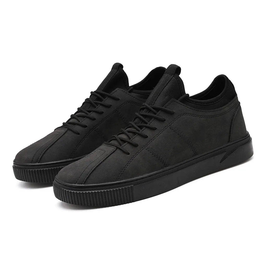 Кроссовки мужские из искусственной кожи низкие на шнуровке повседневная обувь