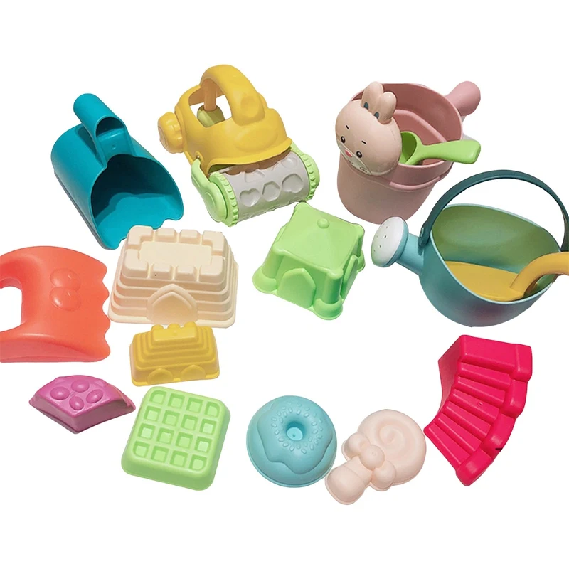 

Children Beach Toys 17 Pcs Kit Baby Summer Digging Sand Tool with Shovel Water Game Play Outdoor Toy Set Sandbox for Boys Girls