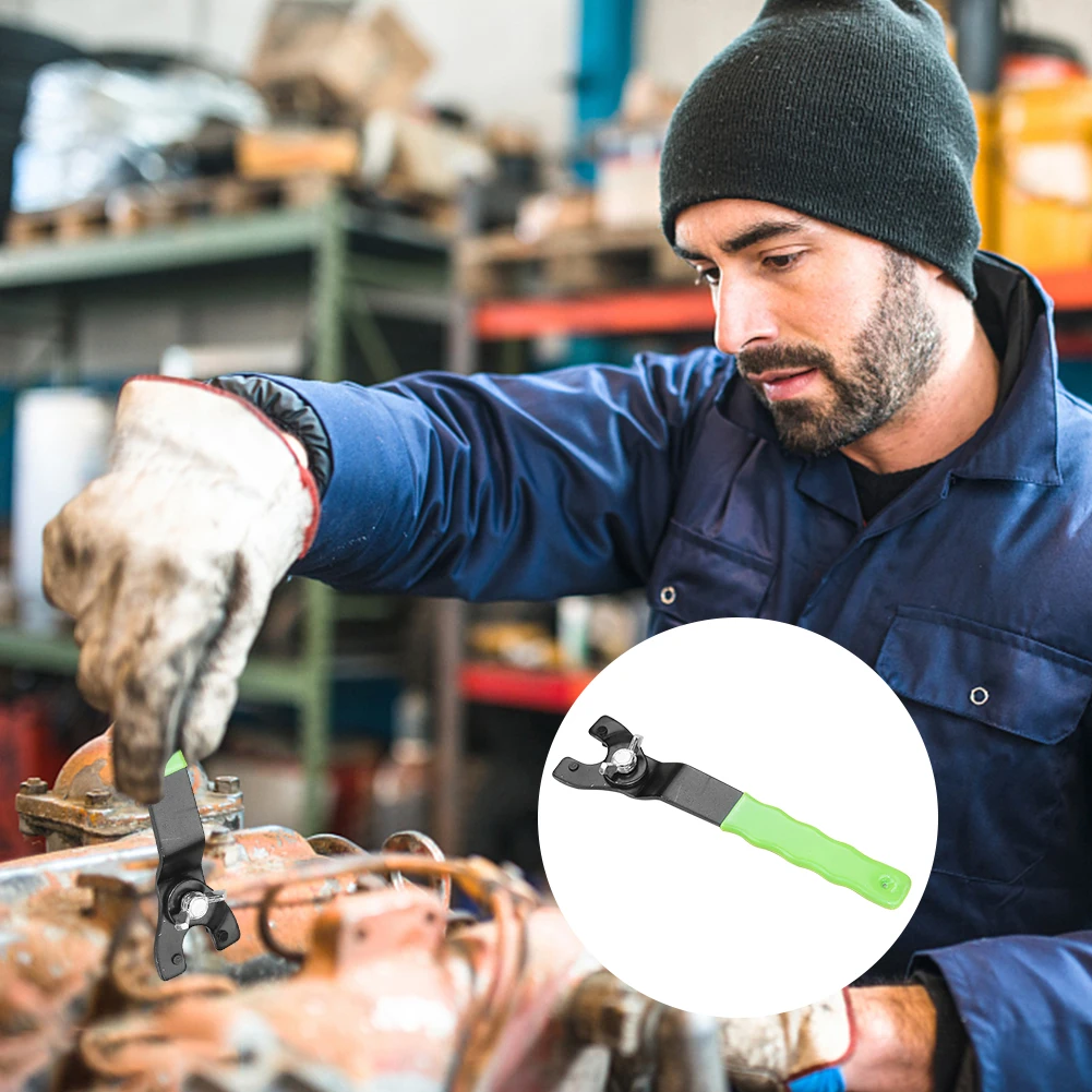 

Durable Adjustable U-Shaped Angle Grinder Key Pin Wrench Plastic Handle Cutting Machine Pin Repair Spanner Household Hardware Re