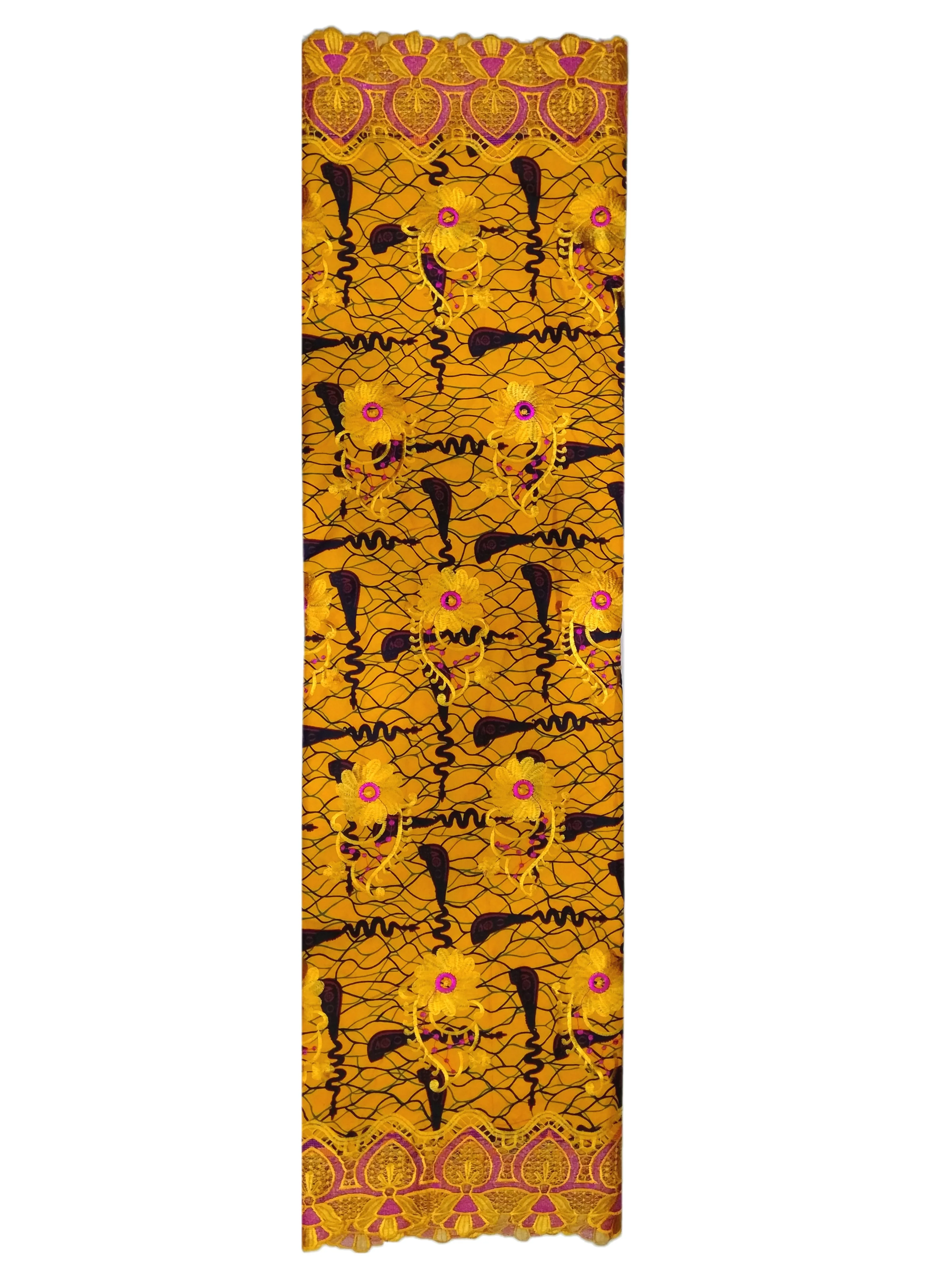 Нигерийская Анкара кружевная ткань роскошная женская модная одежда восковая