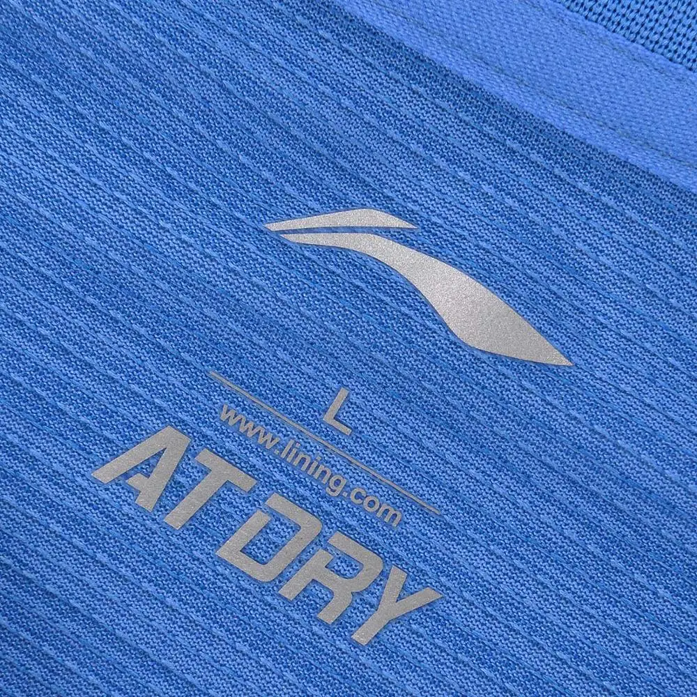 Мужская футболка для бега Li-Ning серия сухих дышащих футболок из 100% полиэстера