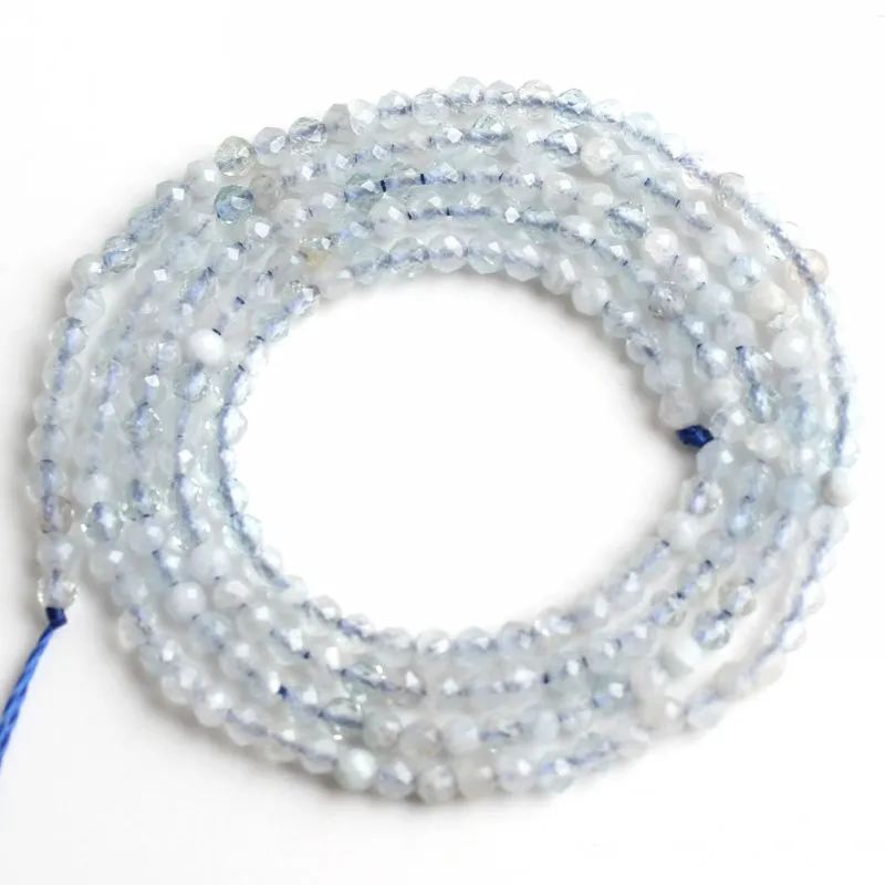 Круглые бусины с натуральным граненым камнем 2-2 5 мм из санстона кварца бирюзы