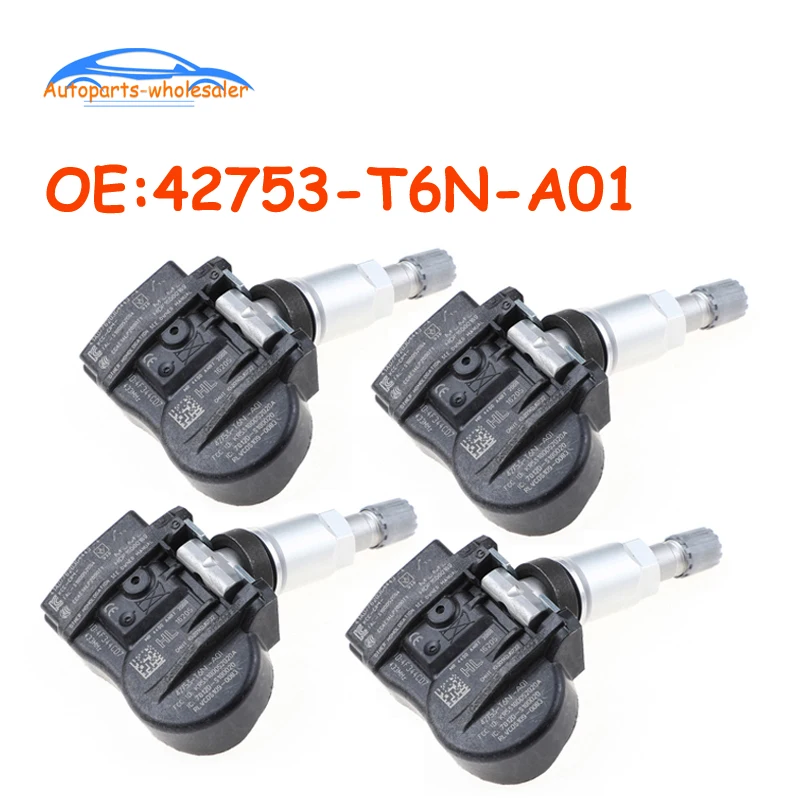 

4 PCS Car 42753-T6N-A01 42753T6NA01 TPMS Tire Pressure Monitor Sensor 433MHZ For Honda For 2018 2019 2020 Acura TLX