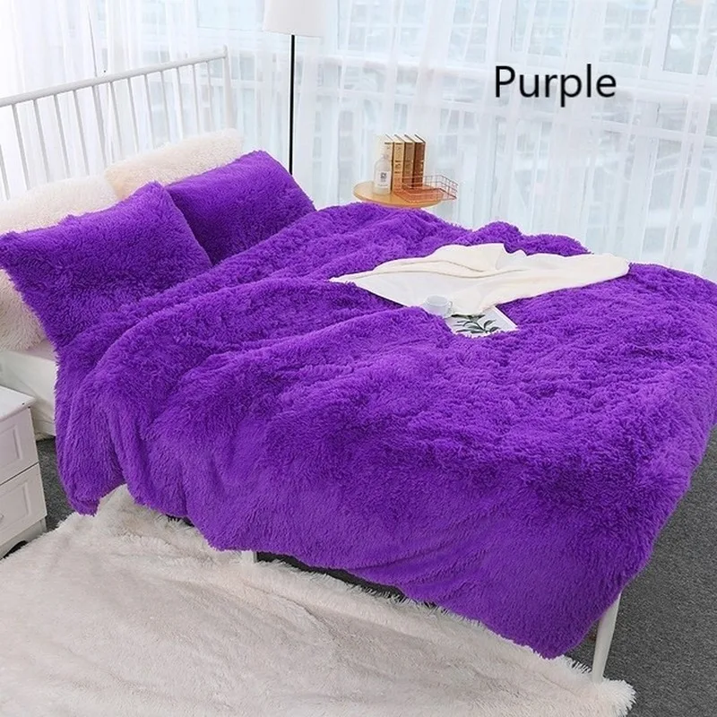 

2020 New 6 Colors Super warm Soft Blankets for Beds Shaggy Faux Fur Ultra Plush queen size Bedding holiday Christmas Gift
