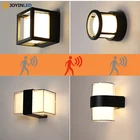 Лидер продаж, светодиодный настенный светильник с датчиком движения, IP65, водонепроницаемый наружный настенный светильник, садовый светильник, алюминиевое освещение