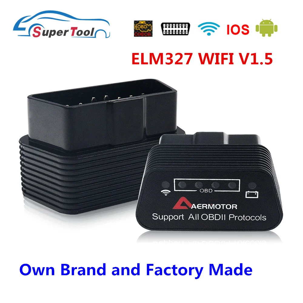 Автомобильный сканер OBD2 ELM327 Bluetooth/WIFI V1.5 OBDII ELM 327 BT/Wi Fi 1 5 HHOBD HH OBD Bluetooth V1.5/1